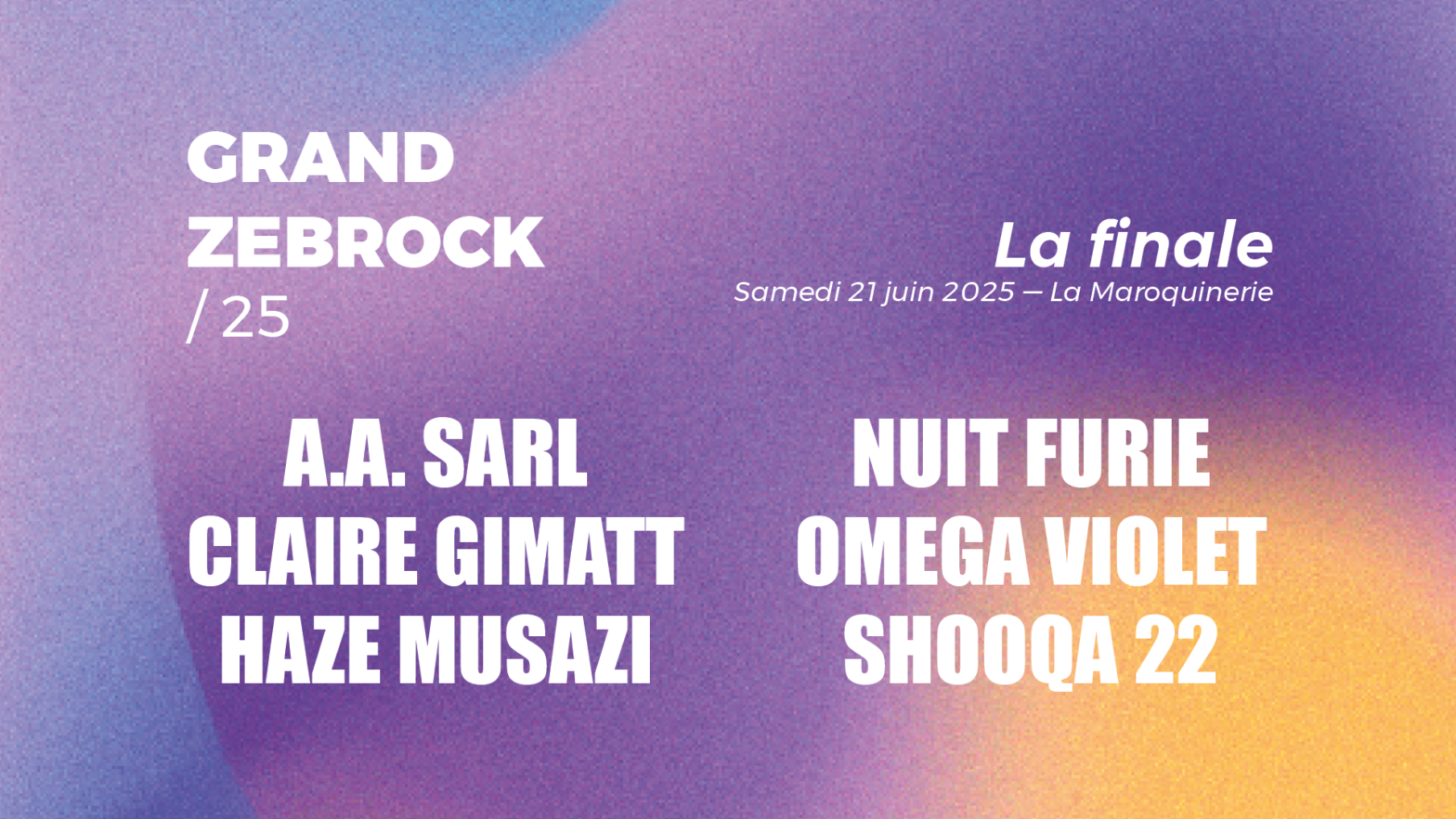 Grand Zebrock 2025 : l’heure de la finale approche !